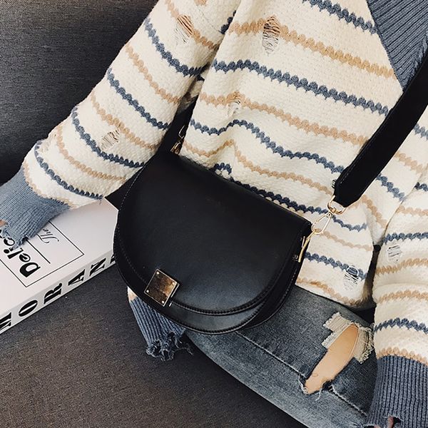 

vintage crossbody bags for women female small saddle bag leather shoulder bag women