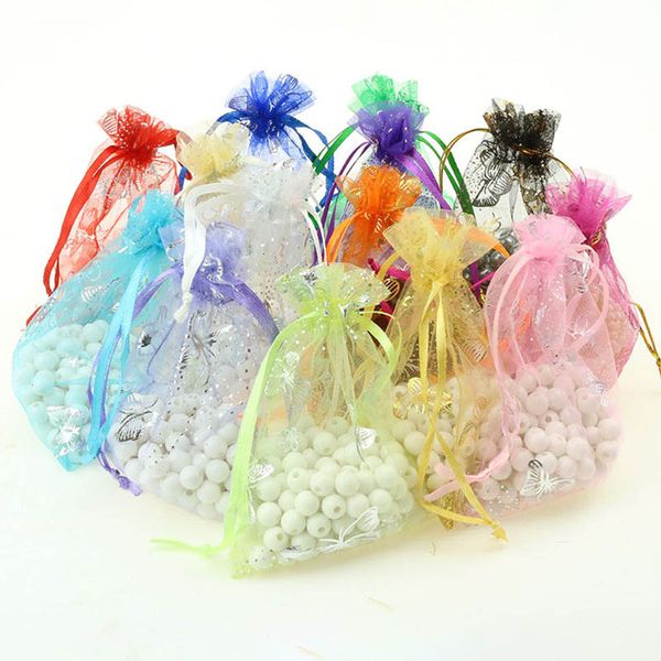 

50pcs wedding favor transparent white birthday party decorations drawable candy gift bags jewelry pouches