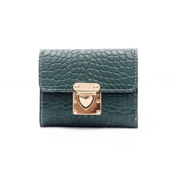 

aelicy fashion wallet women luxury female folding wallet women embossed tri-fold mini purse woman, Red;black