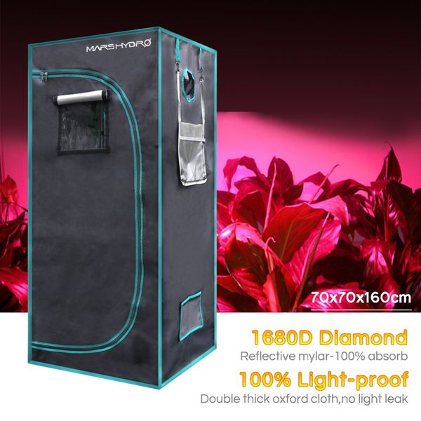1680d Mars Hydro 70x70x160cm Indoor Grow Tent Grow Room Plant Growing Garden Greenhouses Lights For Growing Weed Best Lights For Growing Weed From