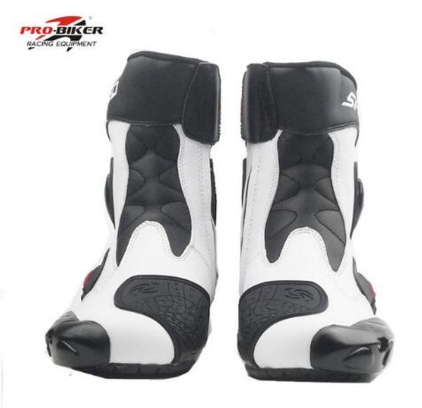 

pro-biker motorcycle boots men moto botas motocross shoes motorbike boots racing botas riding motorcycles black white