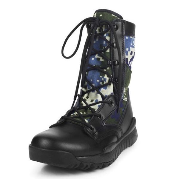 

new men combat boots tactical breathable wearable boots desert, Black