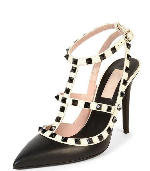 

поѬной madehigh каево! u569 нађѬална кожа заоѬеннй заклепки пки андалии v, Black