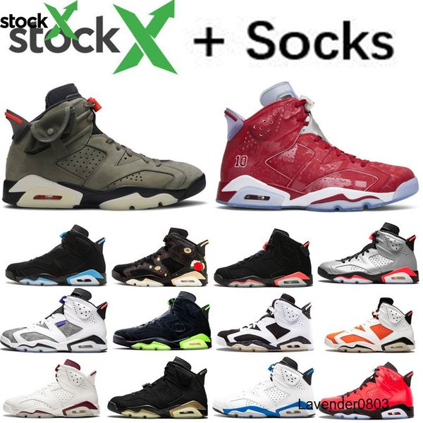 

2020 travis scotts black infrared 6 6s men jordon basketball shoes bred cny cactus jack unc 3m reflective bugs bunny men sports designer