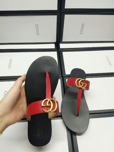 

leather thong sandal women luxury slippers fashion thin black flip flops brand shoes sandals flippers shoes sandals flipflops no box us 4~13
