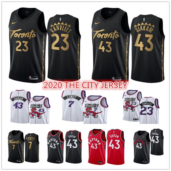

men's toronto # raptors jersey pascal 43 siakam tracy 1 mcgrady vince 15 carter kyle 7 lowry fred 23 vanvleet throwback basketball jers, Black;blue