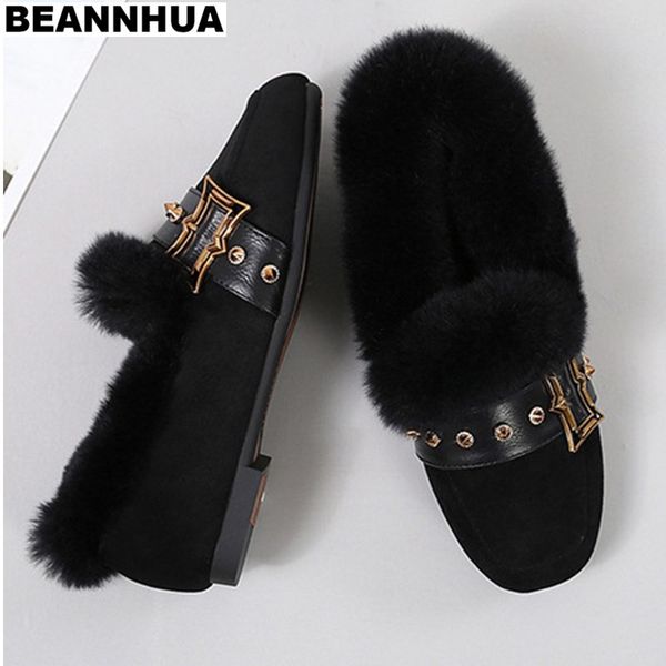 

winter new beannhua brand shoes women flats wholesale and retail size 35-41 drop shipping 246, Black