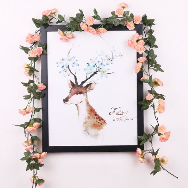 

1.8m flowers artificial rose silk flower garland vine wedding party decor parts