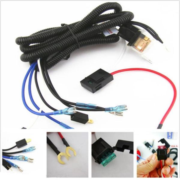 

12v universal horn cable relay for grille mount blast tone horns motorcycle horn wire wiring harness kit car truck relay fuse