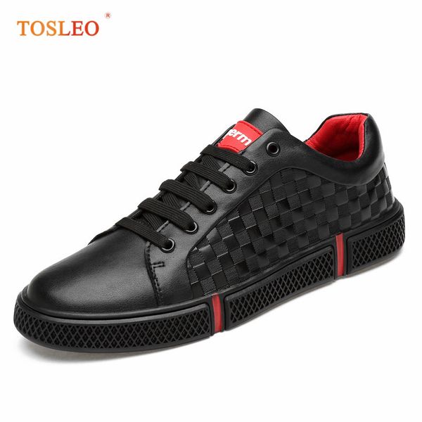 

37-46 men casual shoes leather breathable comfortable outdoor shoes big size quality, Black