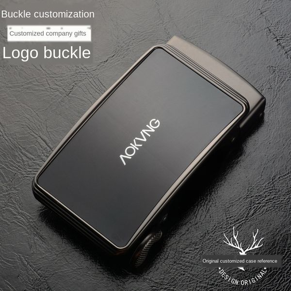 

men's business high-end customized head men's business belt suit belt buckle suit high-end automatic buckle customized automatic h, Slivery;black