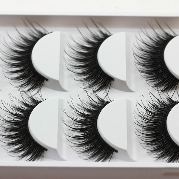 

5 pair 3d false fake eyelashes eye lashes makeup extension natural thick handmade eyelashes