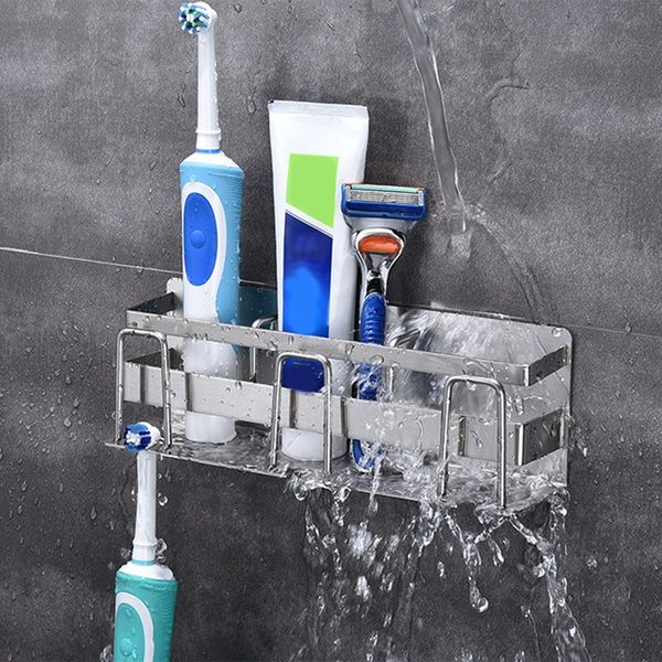 

wall-mounted stainless steel toothbrush holder bathroom storage toothbrush holder shower room wall-mounted rack