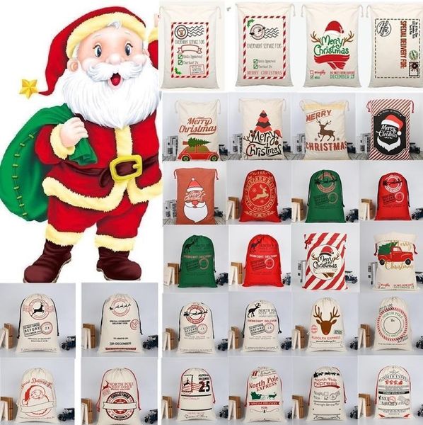 

36style drawstring сумка рождественские мешки хэллоуин холст санта sack сумки санта-клауса симпатичные сумки подарок олень украшения новогод