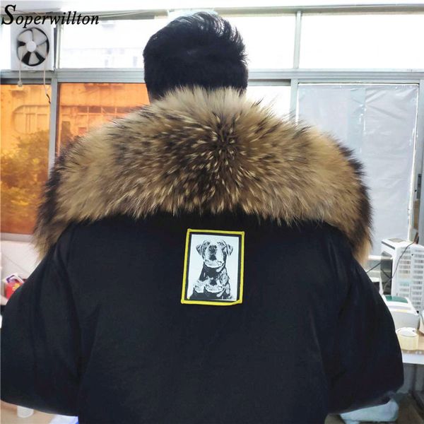 

100% real fur collar large 2019 fashion winter natural raccoon fur women scarf coat parka male scarves luxury 60cm 70cm #22