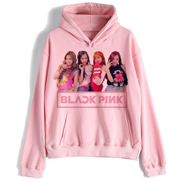 

blackpink hoodie женщин хип-хоп 2019 kpop толстовка альбом одежды убить это любовь с капюшоном женского jennie rose лизы jisoo теплой, Black
