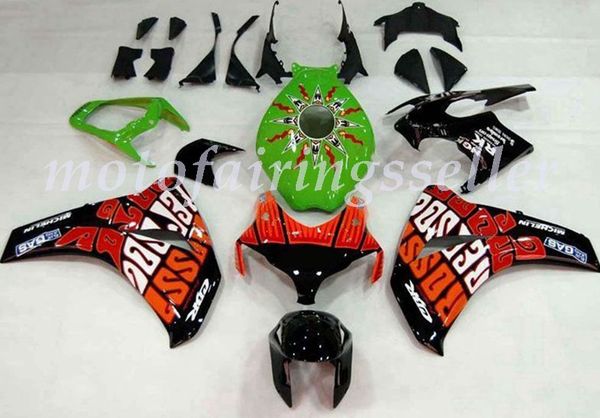 

oem quality new abs full fairings kits fit for honda cbr1000rr (2008 2009 2010 2011) cbr1000rr 08 09 10 11 bodywork set black green orange