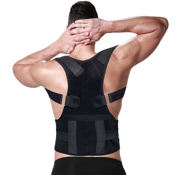 Ajustável Voltar Posture Corrector Ombro Lombar Brace Spine Cinto De Suporte Ajustável Adulto Body Corset Postura Correção Belt SH190727