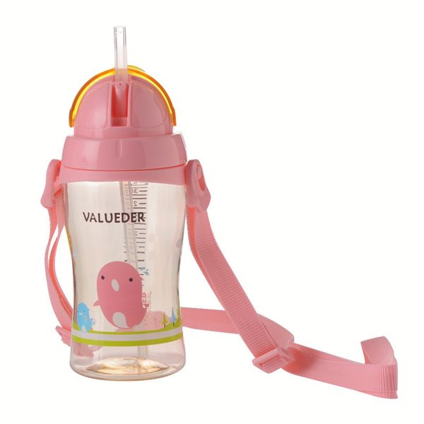 

wei lun seoul kindergarten children girl's boy's take-out suspender strap adjustable plastic ppsu glass cup with straw