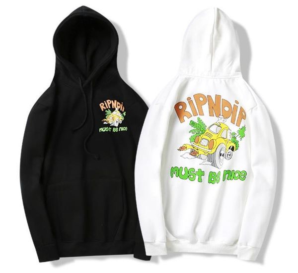 

mens fashion hoodie coconut classic car middle finger cat print hooded plus fleece hoodie lovers sweatshirt, Black