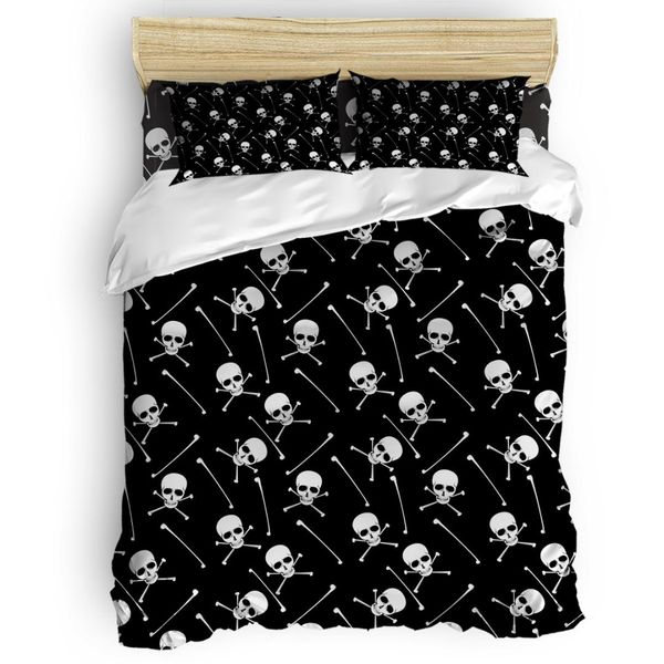 

halloween skull duvet cover set vintage floral art design collection of 3/4pcs bedding set bed sheet pillowcases cover