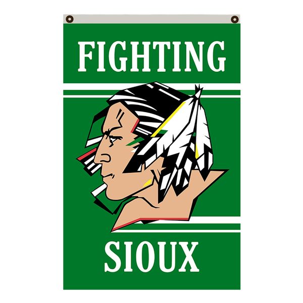 

Fighting ioux flag vertical banner man cave