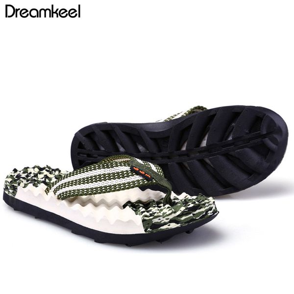 

men's slippers beach shoes summer new massage camouflage flip flops male sandals men shoes slippers men's y, Black