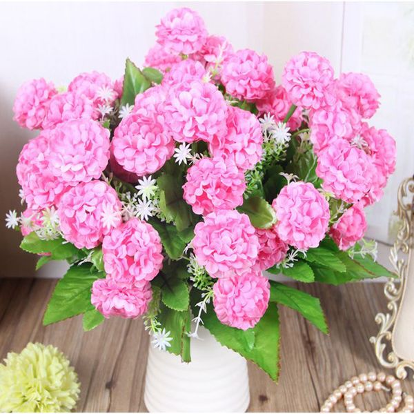 

hydrangea artificial flower blossom bouquet/home/wedding decoration artificial flowers bridal bouquet flower real touch beautyful 2020