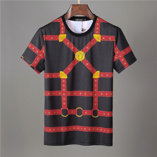 

роскошный бренд t shirt лето мужская мода printed phillip t shirthip хоп мужчины с коротким рукавом тис -3xl, White;black