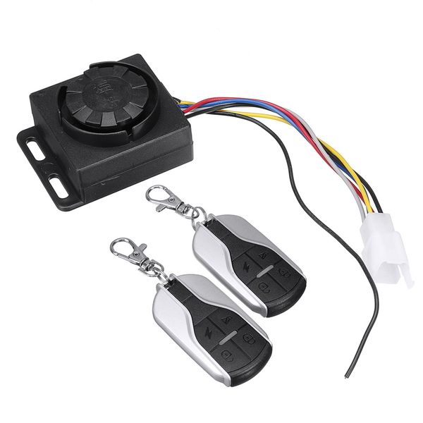 

anti-theft motorcycle security alarm 2 remote control security system 48v-72v 125db anti-theft scooter alarm system