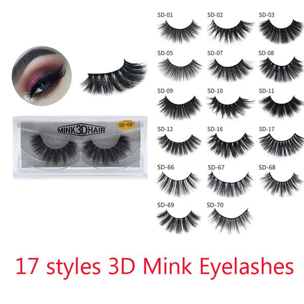 

3d mink eyela he eye makeup mink fal e la he oft natural thick fake eyela he 3d eye la he exten ion beauty tool 17 tyle
