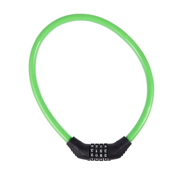 

jakroo steell wire cable bike bicycle 4 digit combination password lock green