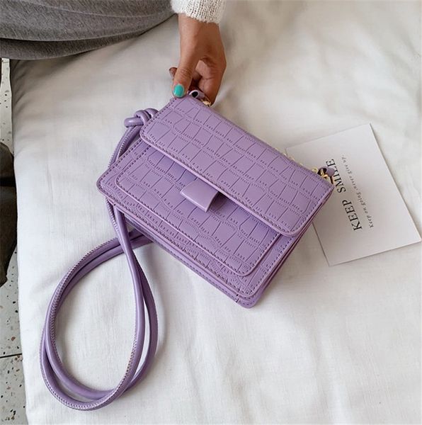 

new crocodile print version single shoulder across fashion simple small square bag ph-cfy20051945