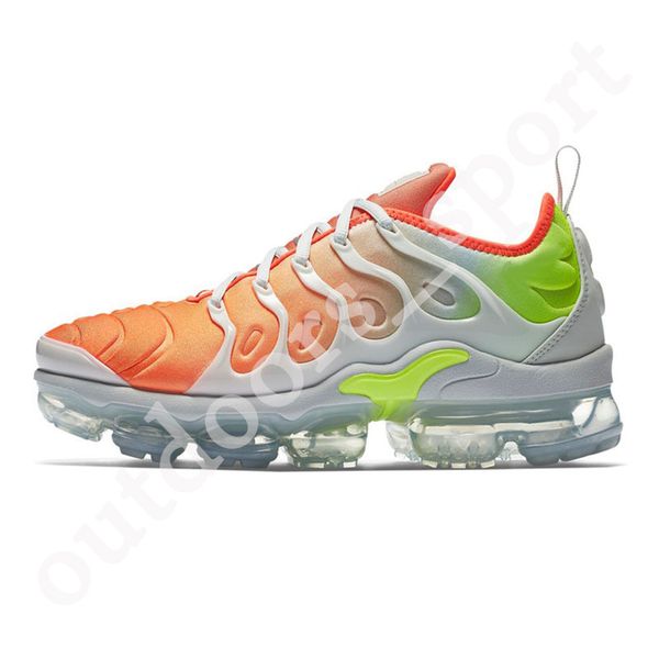 Newest Colors Tn Plus Women Running Shoes Reverse Sunset Lava Glow Blue Lagoon Triple White 