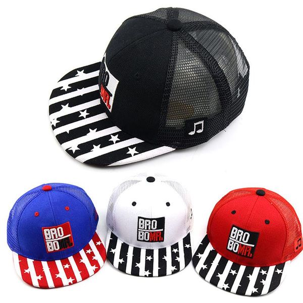 

star print бейсболка gor мальчиков девочка summer mesh sun шляпа вышивка письмо дети дети snapbacks хип-хоп bone trucker hat wksaj, Yellow