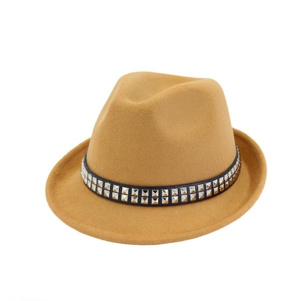 

women men wool fedora hat panama jazz hat party for lady size 56-58cm, Blue;gray