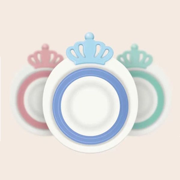 

childrens folding washbasin baby collapsible travel outdoor portable basin cute crown design washing tubs kids silicone bathtubs
