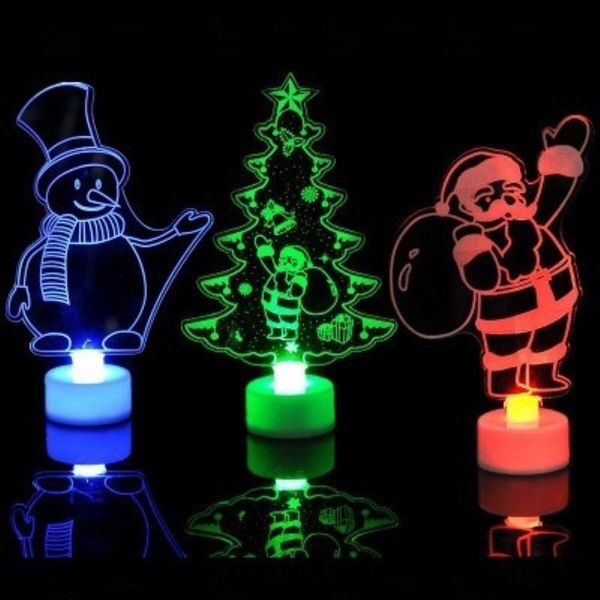 

colorful night light christmas shining light led night lamp unique creative santa claus home xmas decor acrylic color changing