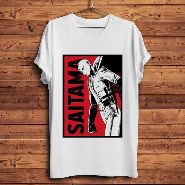 

one punch man saitama funny anime tshirt men new white short sleeve homme casual t shirt japan manga streetwear tee, White;black