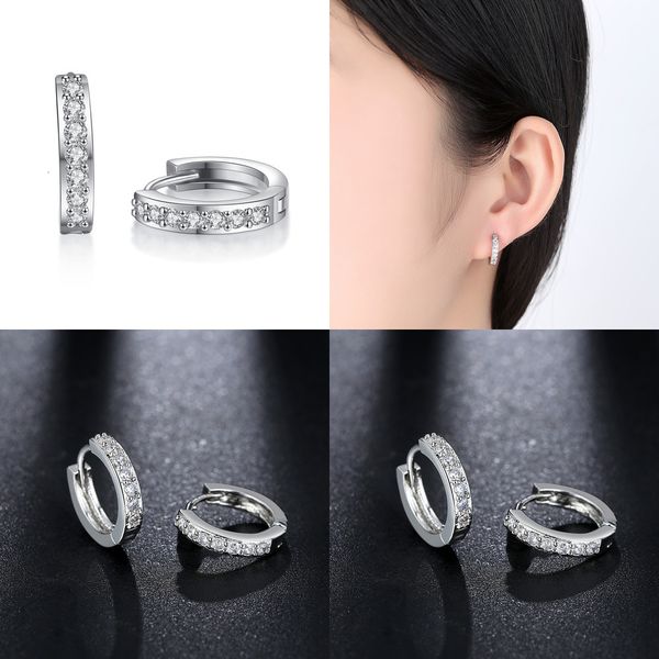 

earring single drill earring concise with earrings orecchini da uomo titanium steel earrings bohemian earrings designer fashion, Silver