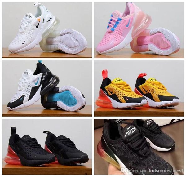 

baby shoes 270 youth running shoes kids sneakers 27c run out door sports shoe 270s trainer chaussures baskets enfants chaussures air cushion, Black