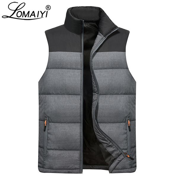 

lomaiyi men's down vest waistcoat men winter sleeveless jacket male warm thick coats mens cotton-padded gilet homme vests bm254, Black;white