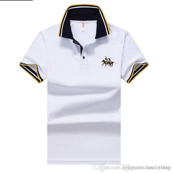 

мужская tshirts мода короткого рукав поло вышивка тройники мужская нагрудный tops лето мужской одежда, White;black