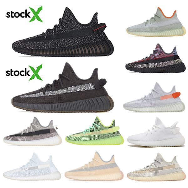 

2020 comfort mens running shoes women sports sneakers kanye west desert sage static earth zyon tail light cinder v2 with ball size 4-13