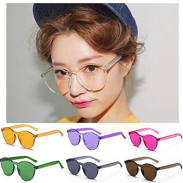 

no frame sunglasses sunglasses cat eye retro vintage candy color transparent summer fashion accessories gifts cute