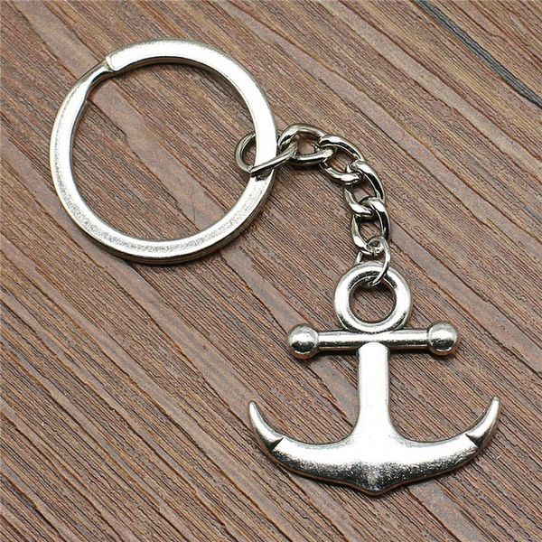 Portachiavi Anchor Portachiavi 30x28mm Argento antico New Fashion Portachiavi in metallo fatto a mano Souvenir Regali per le donne