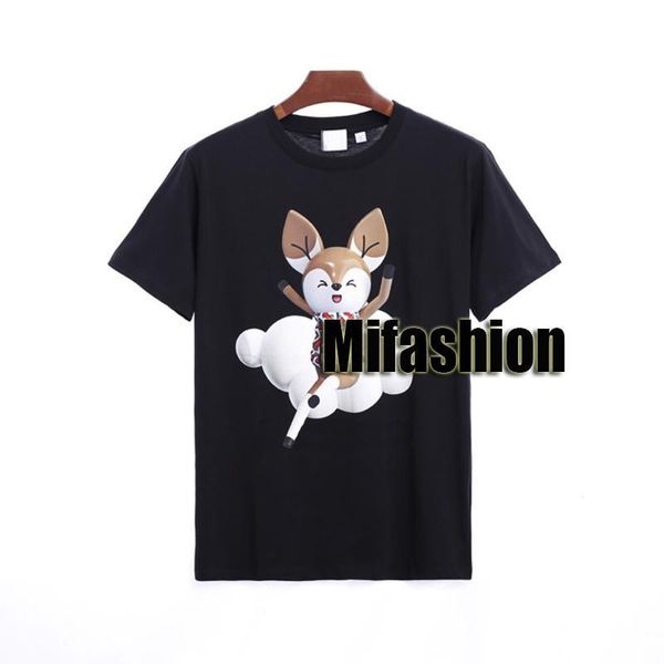 

2020 spring summer luxury europe england london cloud deer tee street tshirt mens clothing women short sleeve cotton t shirt eu size, White;black