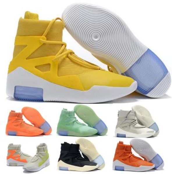 

2019 fear of god 1 basketball shoes sneakers airing fashion designers orange pulse light bone amarillo yellow fog boots zoom men women shoes
