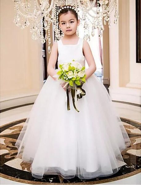 

tulle flower girl dress for special occasion zipper back square neck holy first communion gowns for princess new arrivals, Red;yellow