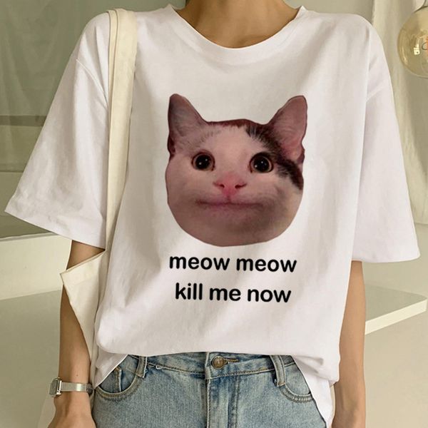 

women clothes women shirts new cute cat casual cartoon tshirt harajuku kawaii fashion t shirt summer short sleeve tees female, White